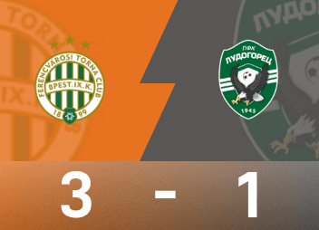 تقرير مباراة الدوري الأوروبي: هدف كادو وجوزيف، فيرينسفاروش 3-1 لودوجريتز
